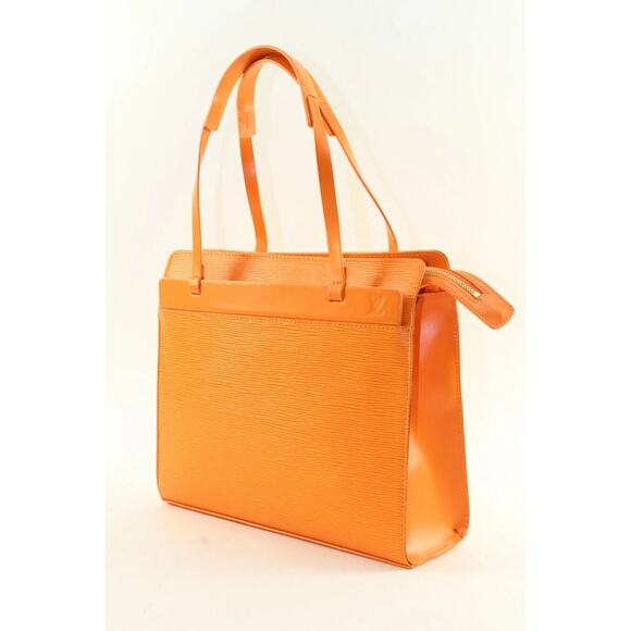Louis Vuitton Croisette Epi Leather GM Office Shoulder Handbag Orange - Picture 2 of 9